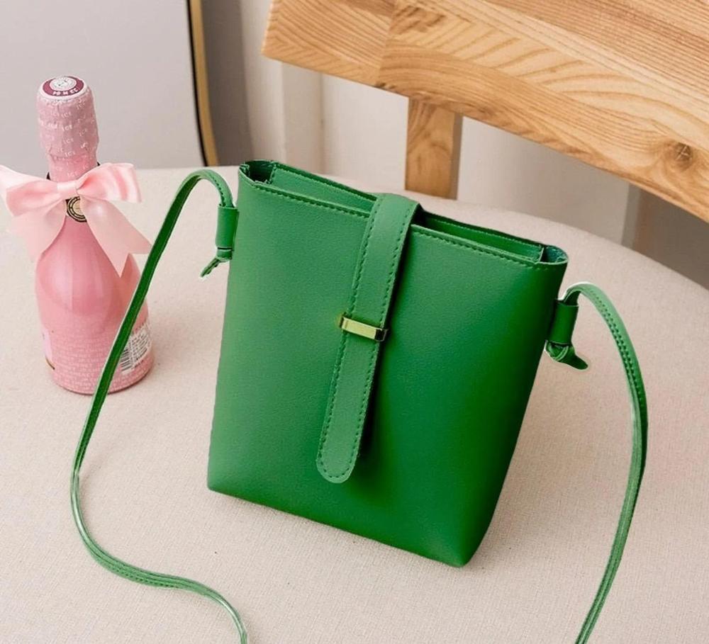 Stylish Girl's Mini Crossbody Bag - 1 Pc Pink PU Leather