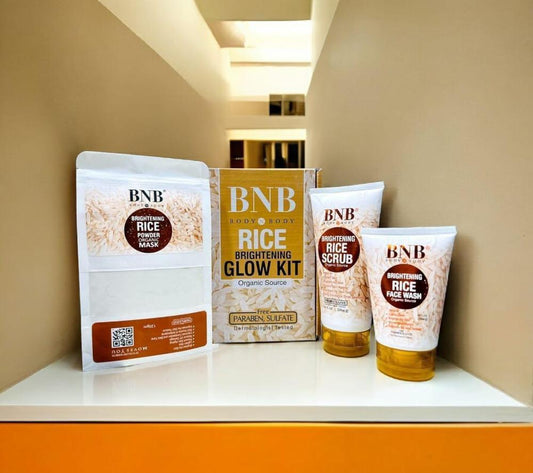 Skin Brightening Rice Facial Kit - Whitening and Exfoliating Set